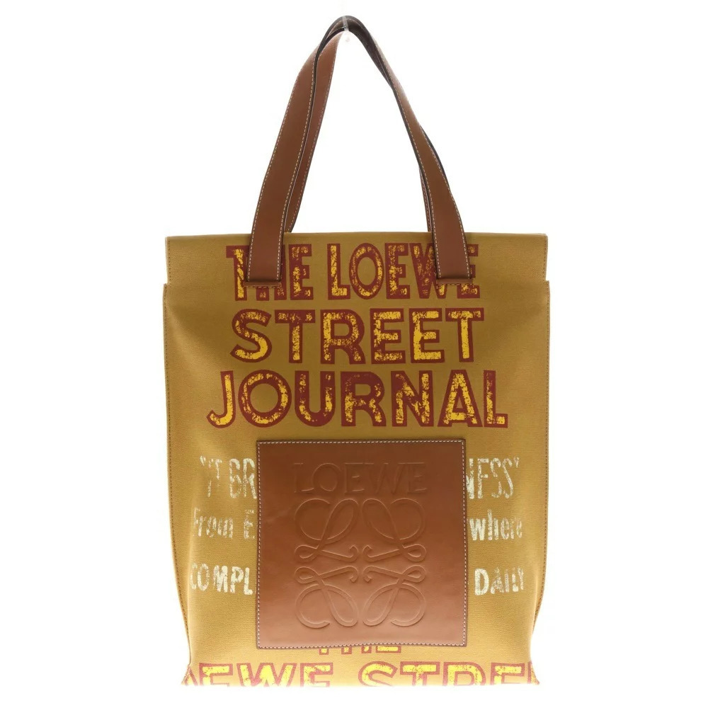 LOEWE Anagram Shopper Tote Bag Brown